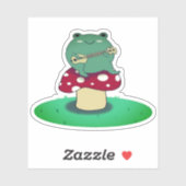 Sticker Musicien de grenouille (Feuille)