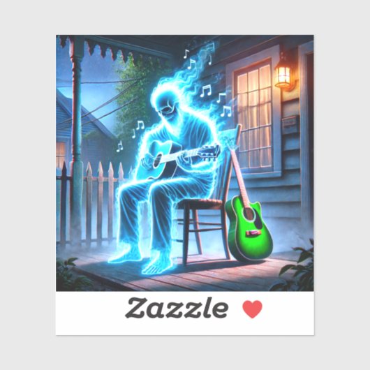 Sticker Musicien fantôme (Feuille)
