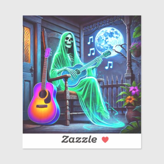 Sticker Musicien fantôme (Feuille)