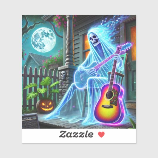 Sticker Musicien fantôme (Feuille)