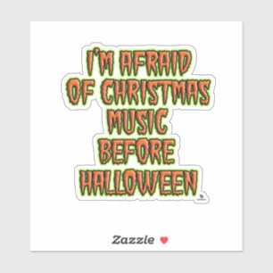 Sticker Musique Anti Fête Avant Halloween Drôle