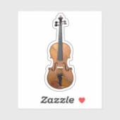 Sticker Musique Classique Violon Cute (Feuille)