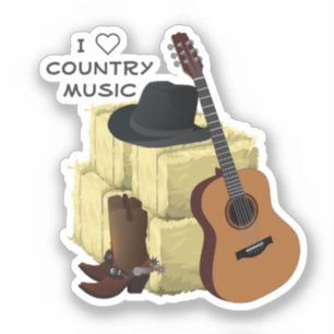 Sticker Musique country