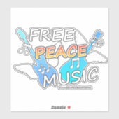 Sticker Musique de la Paix Libre (Feuille)