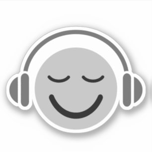 Sticker Musique DJ emoji avec écouteurs