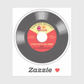 Sticker Musique earworm 45 disque vinyle simple personnali (Feuille)
