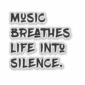 Sticker Musique et Silence (Devant)