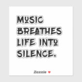 Sticker Musique et Silence (Feuille)