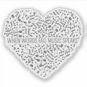 Sticker Musique Parle Coupe personnalisée (Devant)