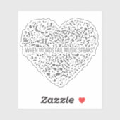 Sticker Musique Parle Coupe personnalisée (Feuille)