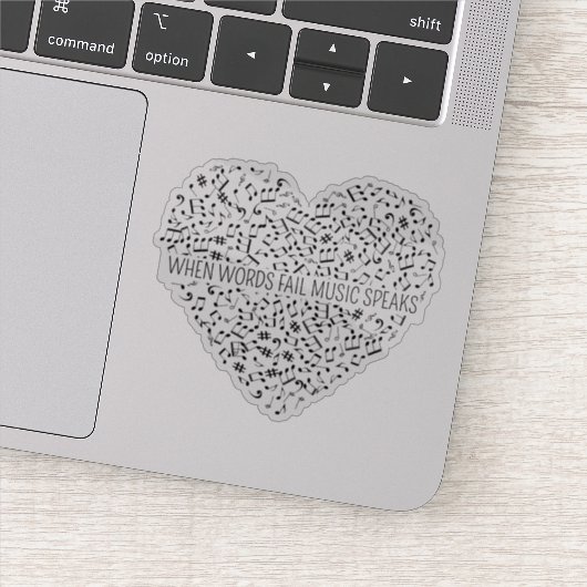 Sticker Musique Parle Coupe personnalisée (Détail)