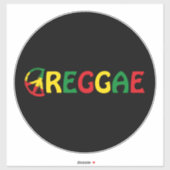 Sticker Musique reggae (Feuille)