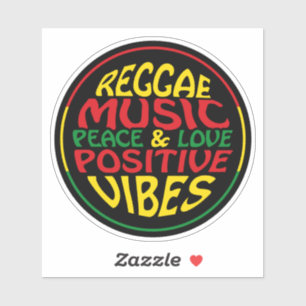 Sticker Musique reggae avec des paroles et des citations p