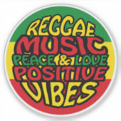 Sticker Musique reggae avec des paroles positives (Devant)