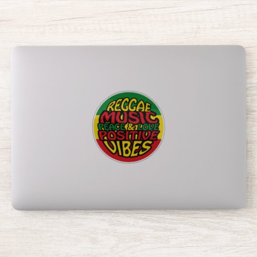 Sticker Musique reggae avec des paroles positives (Ordinateur)