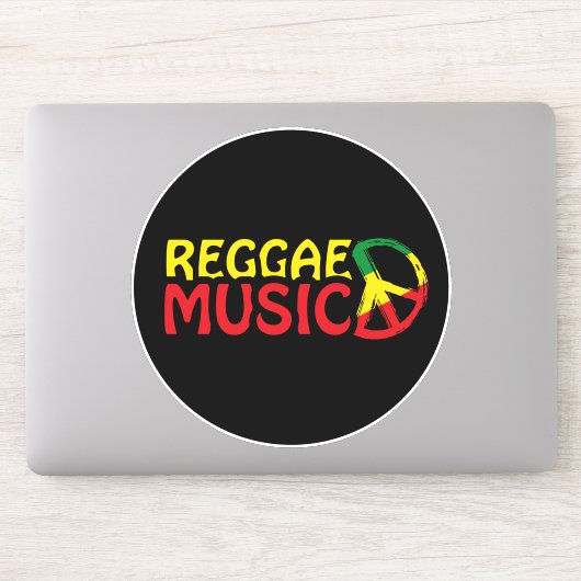 Sticker Musique reggae - model2b-circle-black (Ordinateur)