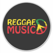 Sticker Musique reggae - model2b-circle-black (Devant)