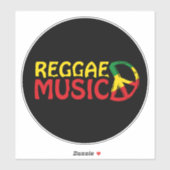 Sticker Musique reggae - model2b-circle-black (Feuille)