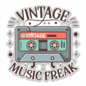 Sticker Musique vintage Freak (Devant)