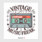 Sticker Musique vintage Freak (Feuille)