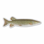 Sticker Musky - Pêche en eau douce (Devant)