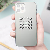 Sticker Mustache de curling classique Petit homme (Téléphone)