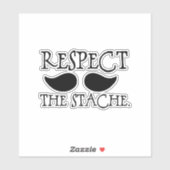Sticker Mustache Respect the Stache (Feuille)