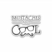 Sticker Mustaches Cool Glasses (Devant)