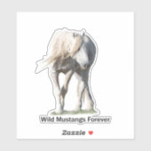 Sticker Mustangs sauvages pour un vieil homme (Feuille)