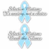 Sticker Mutism sélectif paire Vinyl Sticker (Devant)