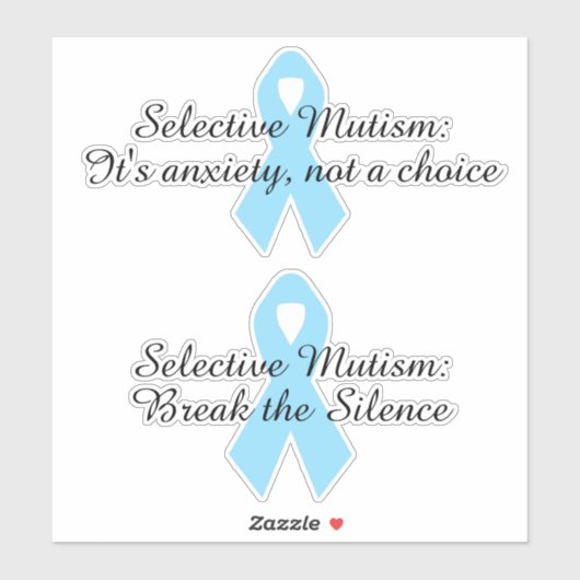 Sticker Mutism sélectif paire Vinyl Sticker (Feuille)
