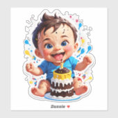 Sticker My 1st Cake Smash – Sweet Mess, Big Smiles (Feuille)