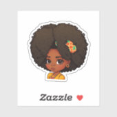 Sticker My Afro - Cheveux Naturels - Cadeau Afrocentrique (Feuille)
