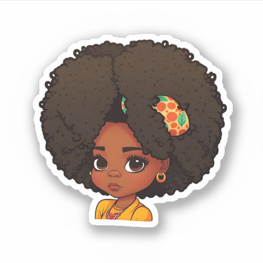 Sticker My Afro - Cheveux Naturels - Cadeau Afrocentrique (Devant)