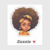Sticker My Afro - Cheveux Naturels - Cadeau Afrocentrique (Feuille)