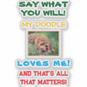 Sticker My Doodle Loves Me Personalized (Devant)