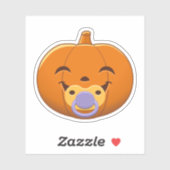 Sticker My First Halloween Pacifier Pumpkin (Feuille)
