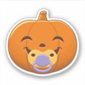 Sticker My First Halloween Pacifier Pumpkin (Devant)