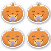 Sticker My First Halloween Pacifier Pumpkin Set of 4 (Devant)