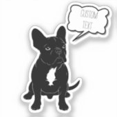 Sticker My Frenchie's Shout Out : Portable de chien person (Recto)