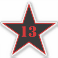 My Lucky Number Star - Numéro 13 - v2 (noir)
