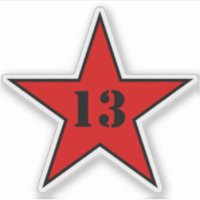 My Lucky Number Star - Numéro 13 - v2 (rouge)