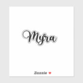 Sticker Myra Name - Calligraphie manuscrite (Feuille)