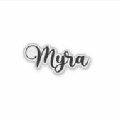 Sticker Myra Name - Calligraphie manuscrite (Devant)