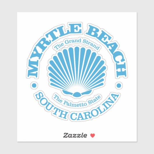 Sticker Myrtle Beach (coquillage) (Feuille)