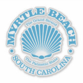 Sticker Myrtle Beach (coquillage) (Devant)