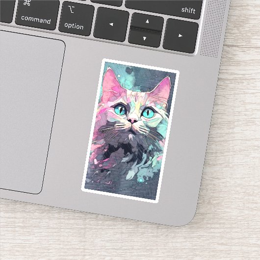 Sticker Mystic Blue Eyes Kitten | Cute chat (Détail)