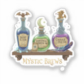 Sticker Mystic Brews | Potions et Élixirs Fantaisistes de (Recto)