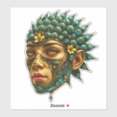 Sticker Mystical Guardian Vision - Fantasy Graphic Art (Feuille)