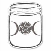 Sticker Mystical Magic Moons Triple Déesse Mason Jar (Devant)